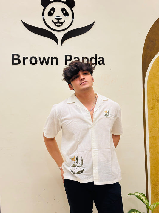 Men’s Cuban collar short-sleeve shirt