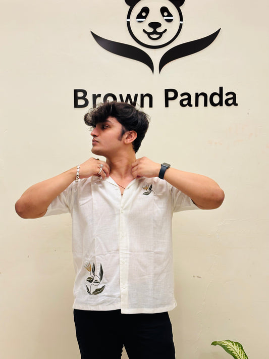 Men’s Cuban collar short-sleeve shirt