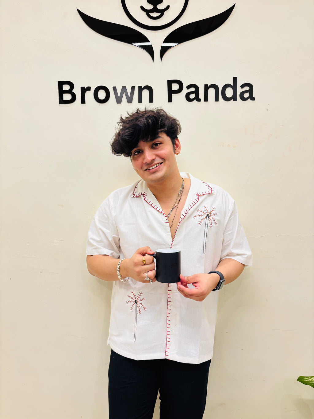 Brown Panda Cuban Collar Essentials Hand-Stitched Edition
