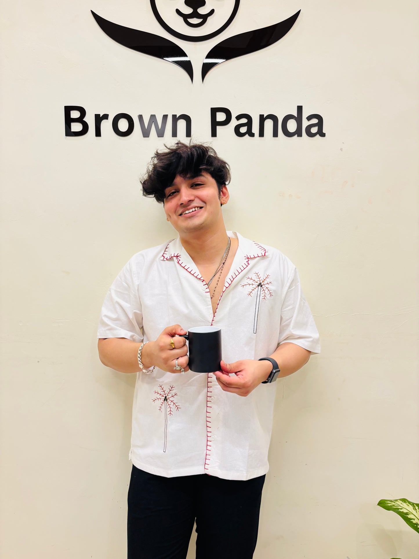 Brown Panda Cuban Collar Essentials Hand-Stitched Edition