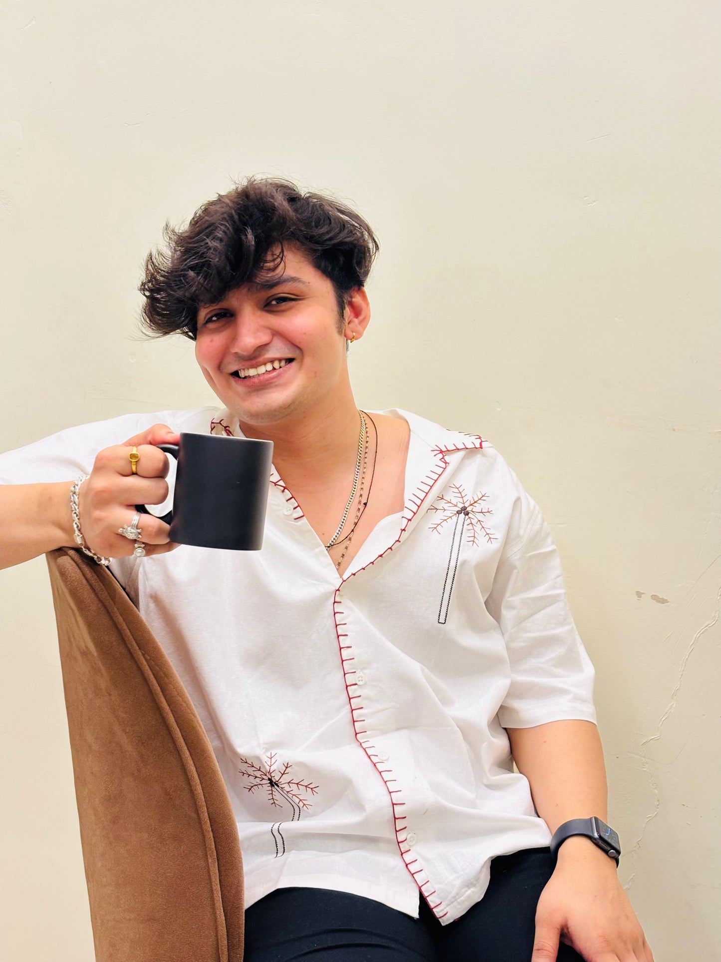 Brown Panda Cuban Collar Essentials Hand-Stitched Edition